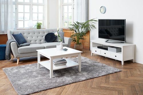TV-meubel NORDBY 3 lades wit
