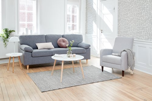 Sofabord GALTEN Ø75 hvid
