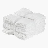 Face cloth FLISBY pack of 10 white