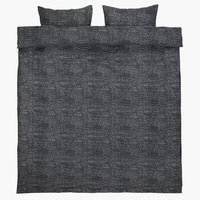 Parure de lit Flanelle FILIPPA 200x220 gris