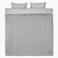 Set posteljine LOLA krep 200x220 siva/bijela