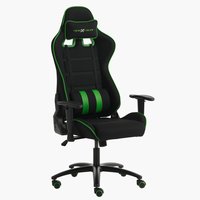 Gamer szék LAMBJERG fekete poliészter háló/zöld