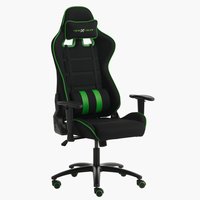 Gaming stolica LAMDRUP crna/zelena mreža