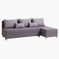 Slaapbank chaise longue HAMPEN grijs