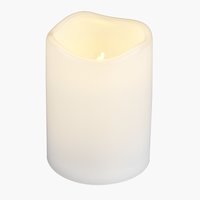 LED pillar candle SOREN D8xH13cm white