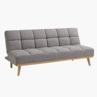 Canapé convertible NEJEDE tissu gris clair