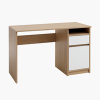 Bureau BILLUND 53x120 wit/eiken