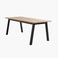 Table SKOVLUNDE 90x200 chêne/noir