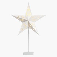 Christmas star GULDTOP D43xH66cm white w/LED