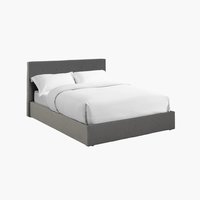 Ліжко ALNOR 140x200см т.сірий/чорний