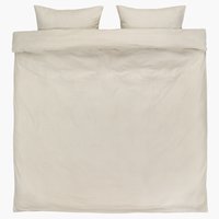 Parure de lit Flanelle FREJA 240x220 beige