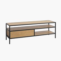 TV bench TRAPPEDAL oak/black