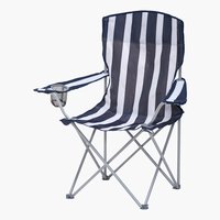 Chaise de camping JESSHEIM bleu/blanc