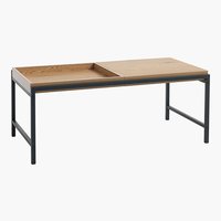 Coffee table TRAPPEDAL 50x100 oak/black