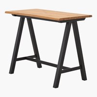 Barový stolek SANDBY 71x128 dub/černá