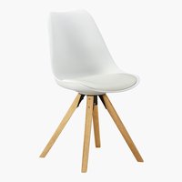 Chaise BLOKHUS blanc/naturel