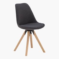 Chaise DREJHUS tissu gris anthracite/naturel