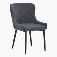 Jídelní židle PEBRINGE šedá/černá