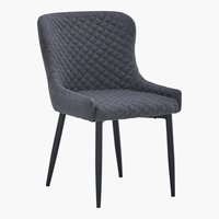 Chaise PEBRINGE gris/noir