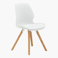 Chaise BOGENSE blanc/naturel