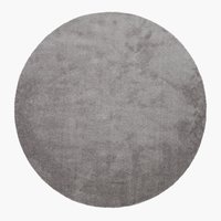 Teppe VILLEPLE Ø180 shaggy grå