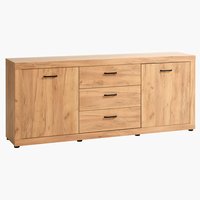 Sideboard LINTRUP 2 doors 3 drawers oak