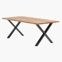 Jedálenský stôl ROSKILDE 95×200 prírodný dub/čierna
