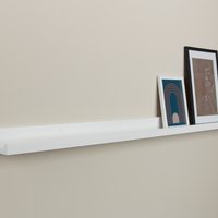 Mensola da Muro, Scaffale da Parete Moderno, Mensola con Cassetto in MDF  per Soggiorno, Camera da Letto, Cucina, Bianco