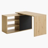 Desk ULSTED 60-130x130-192 oak/black