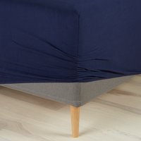 Jersey Fitted sheet JETTE SGL navy