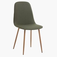 Chaise BISTRUP olive/chêne