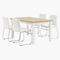 MARKSKEL D150/193 stol + 4 HAMMEL stolice bijela