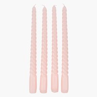 Bougie BALDUR H26cm rose 4pcs/pqt