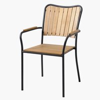 Krzesło ogrodowe BASTRUP naturalny/czarny