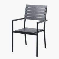Krzesło ogrodowe PADHOLM czarny