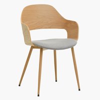 Chaise HVIDOVRE chêne clair/gris clair