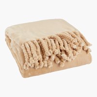 Pledd BONDEROSE 130x170 fleece latte