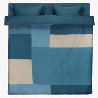 Спално бельо с чаршаф MARIA сатен 200x220 синьо