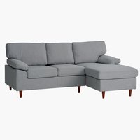 Bank GEDVED chaise longue lichtgrijs