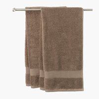 Μεγάλη πετσέτα μπάνιου KARLSTAD 100x150 καφέ KRONBORG