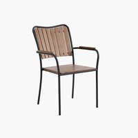 Rakásolható szék BASTRUP natúr/fekete
