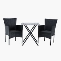 SANDVIKA H70 asztal + 2 AIDT asztal fekete