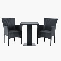 THY H60 asztal + 2 AIDT szék fekete