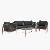 Комплект мебели BYMARKA 5 места бързосъхнещ сив