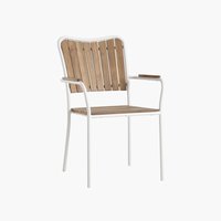 Καρέκλα στοιβαζόμενη BASTRUP σκληρό ξύλο/λευκό
