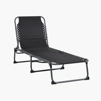 Sun lounger HALDEN W60xL189 black