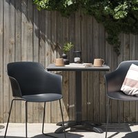 HOBRO D70 stůl šedá + 2 SANDVED židle černá
