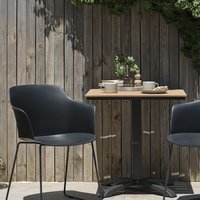 HOBRO L70 Tisch natur + 2 SANDVED Stuhl schwarz