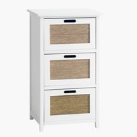 3 drawer chest BJERRINGBRO natural/white