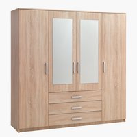 Vaatekaappi VELLERUP 200x200 yhd. tammi
